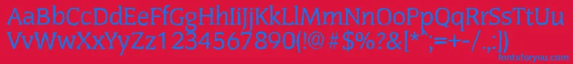 CongressantiqueRegular Font – Blue Fonts on Red Background