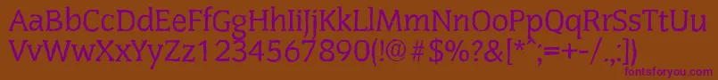 CongressantiqueRegular Font – Purple Fonts on Brown Background