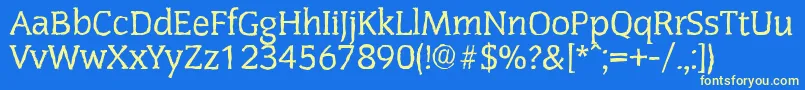 CongressantiqueRegular Font – Yellow Fonts on Blue Background