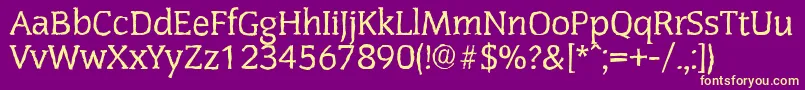 CongressantiqueRegular Font – Yellow Fonts on Purple Background