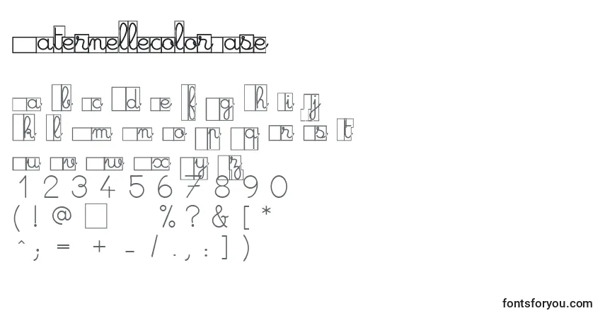 characters of maternellecolorcase font, letter of maternellecolorcase font, alphabet of  maternellecolorcase font