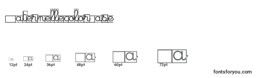 sizes of maternellecolorcase font, maternellecolorcase sizes