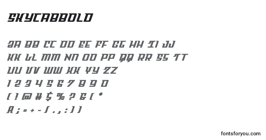 characters of skycabbold font, letter of skycabbold font, alphabet of  skycabbold font