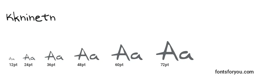 sizes of kkninetn font, kkninetn sizes