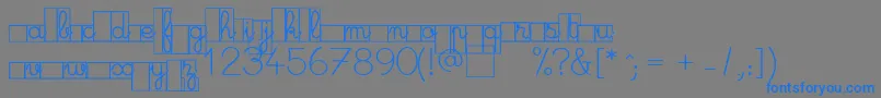 fuente MaternellecolorCase – Fuentes Azules Sobre Fondo Gris