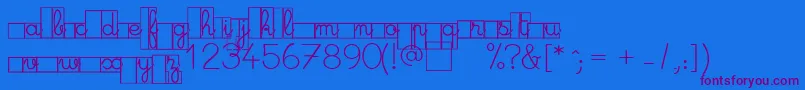 Шрифт MaternellecolorCase – фиолетовые шрифты на синем фоне
