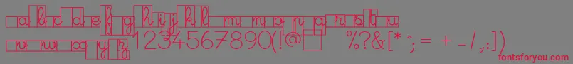 MaternellecolorCase-fontti – punaiset fontit harmaalla taustalla