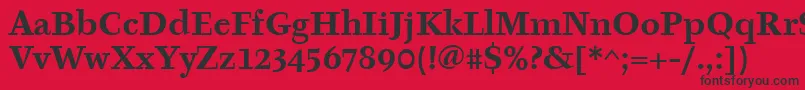 Police TyfaItcBold – polices noires sur fond rouge