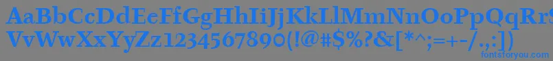 Saiba mais sobre a fonte TyfaItcBold Fonte TyfaItcBold – fontes azuis em um fundo cinza