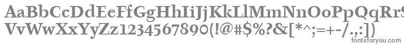 フォントTyfaItcBold – 白い背景に灰色の文字