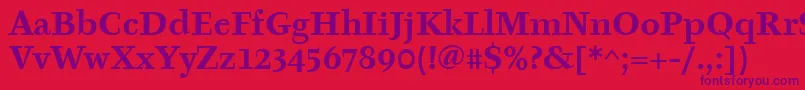 Шрифт TyfaItcBold – фиолетовые шрифты на красном фоне