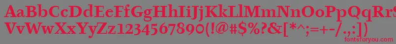 Lisätietoja TyfaItcBold-fontista TyfaItcBold-fontti – punaiset fontit harmaalla taustalla