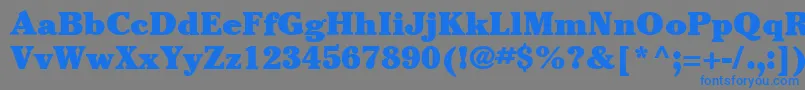 ItcCheltenhamLtUltra Font – Blue Fonts on Gray Background