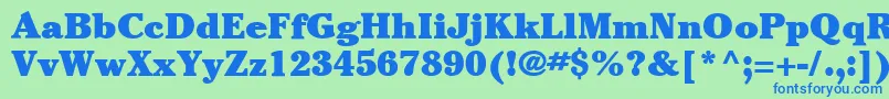 ItcCheltenhamLtUltra Font – Blue Fonts on Green Background