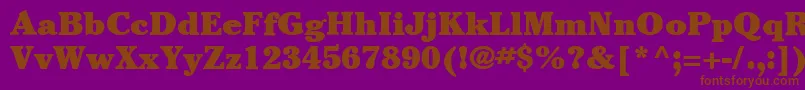 Police ItcCheltenhamLtUltra – polices brunes sur fond violet