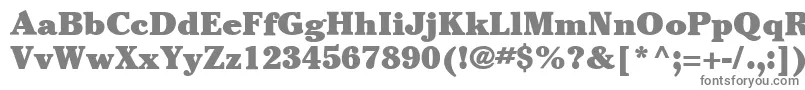 フォントItcCheltenhamLtUltra – 白い背景に灰色の文字