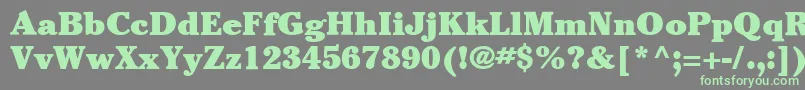 ItcCheltenhamLtUltra Font – Green Fonts on Gray Background