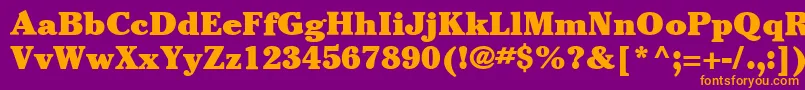 ItcCheltenhamLtUltra Font – Orange Fonts on Purple Background