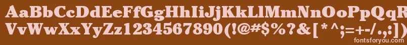 ItcCheltenhamLtUltra Font – Pink Fonts on Brown Background