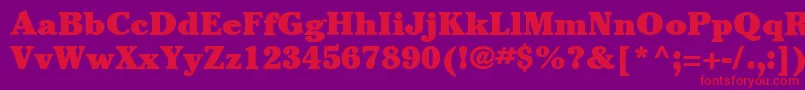 ItcCheltenhamLtUltra Font – Red Fonts on Purple Background