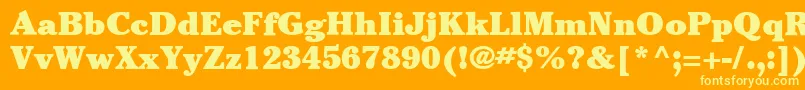 ItcCheltenhamLtUltra Font – Yellow Fonts on Orange Background