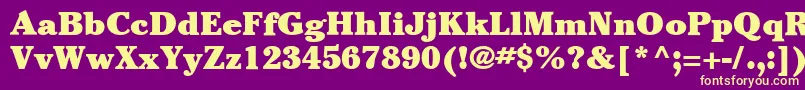 ItcCheltenhamLtUltra Font – Yellow Fonts on Purple Background