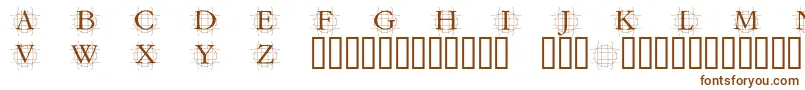 GrafroundishMedium-Schriftart – Braune Schriften auf weißem Hintergrund