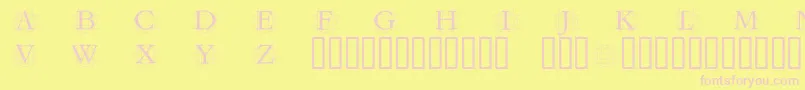 Fonte GrafroundishMedium – fontes rosa em um fundo amarelo