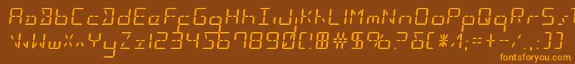 Шрифт Ledsledexpand – оранжевые шрифты на коричневом фоне