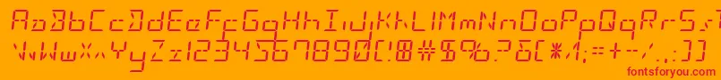 Ledsledexpand Font – Red Fonts on Orange Background