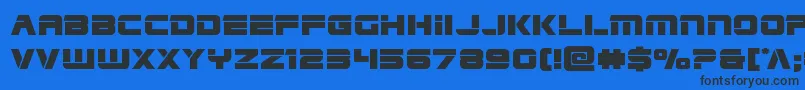 Edgeracerexpand Font – Black Fonts on Blue Background