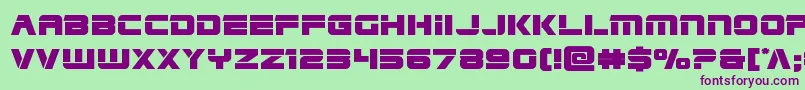 Edgeracerexpand Font – Purple Fonts on Green Background