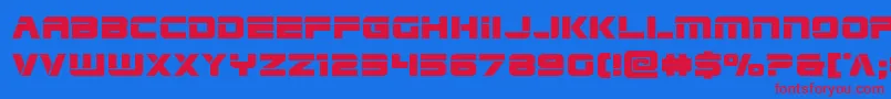 Edgeracerexpand Font – Red Fonts on Blue Background