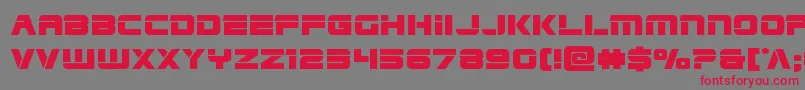 Edgeracerexpand-Schriftart – Rote Schriften auf grauem Hintergrund