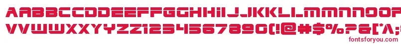 フォントEdgeracerexpand – 白い背景に赤い文字