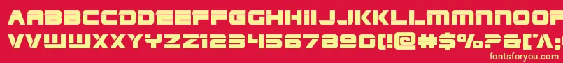 Edgeracerexpand Font – Yellow Fonts on Red Background