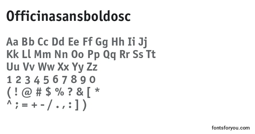 A fonte Officinasansboldosc – alfabeto, números, caracteres especiais