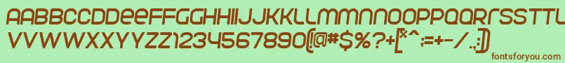 ParvoflavinNormalSkew Font – Brown Fonts on Green Background