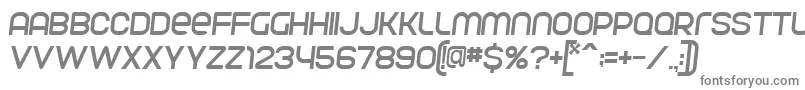 フォントParvoflavinNormalSkew – 白い背景に灰色の文字