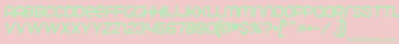 ParvoflavinNormalSkew Font – Green Fonts on Pink Background