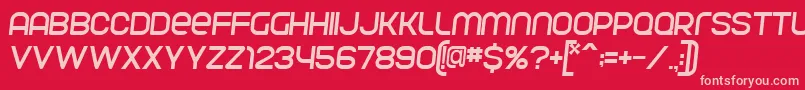 ParvoflavinNormalSkew Font – Pink Fonts on Red Background