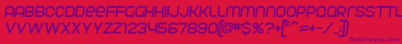 ParvoflavinNormalSkew Font – Purple Fonts on Red Background