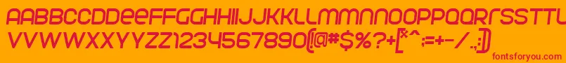 ParvoflavinNormalSkew Font – Red Fonts on Orange Background