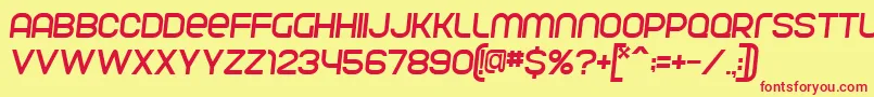 ParvoflavinNormalSkew Font – Red Fonts on Yellow Background