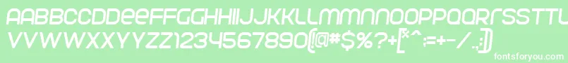 ParvoflavinNormalSkew Font – White Fonts on Green Background
