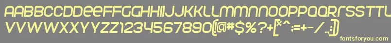 ParvoflavinNormalSkew Font – Yellow Fonts on Gray Background