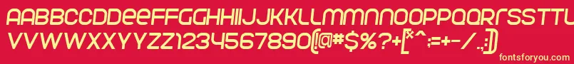 ParvoflavinNormalSkew Font – Yellow Fonts on Red Background