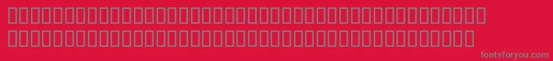 Fonte Phoneticnewtontt – fontes cinzas em um fundo vermelho