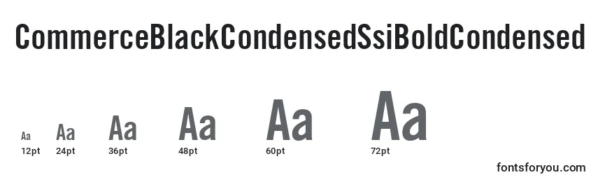 CommerceBlackCondensedSsiBoldCondensed Font Sizes