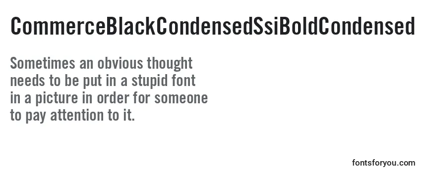 CommerceBlackCondensedSsiBoldCondensed Font